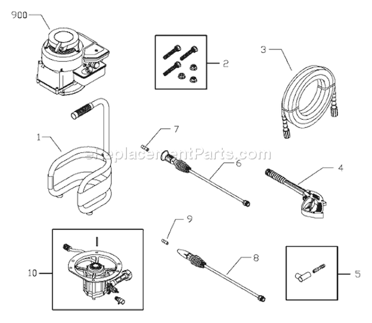 Page A Diagram and Parts List for 020214-2  Briggs and Stratton Pressure Washer